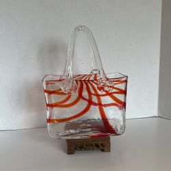 Glass Pocketbook Vase