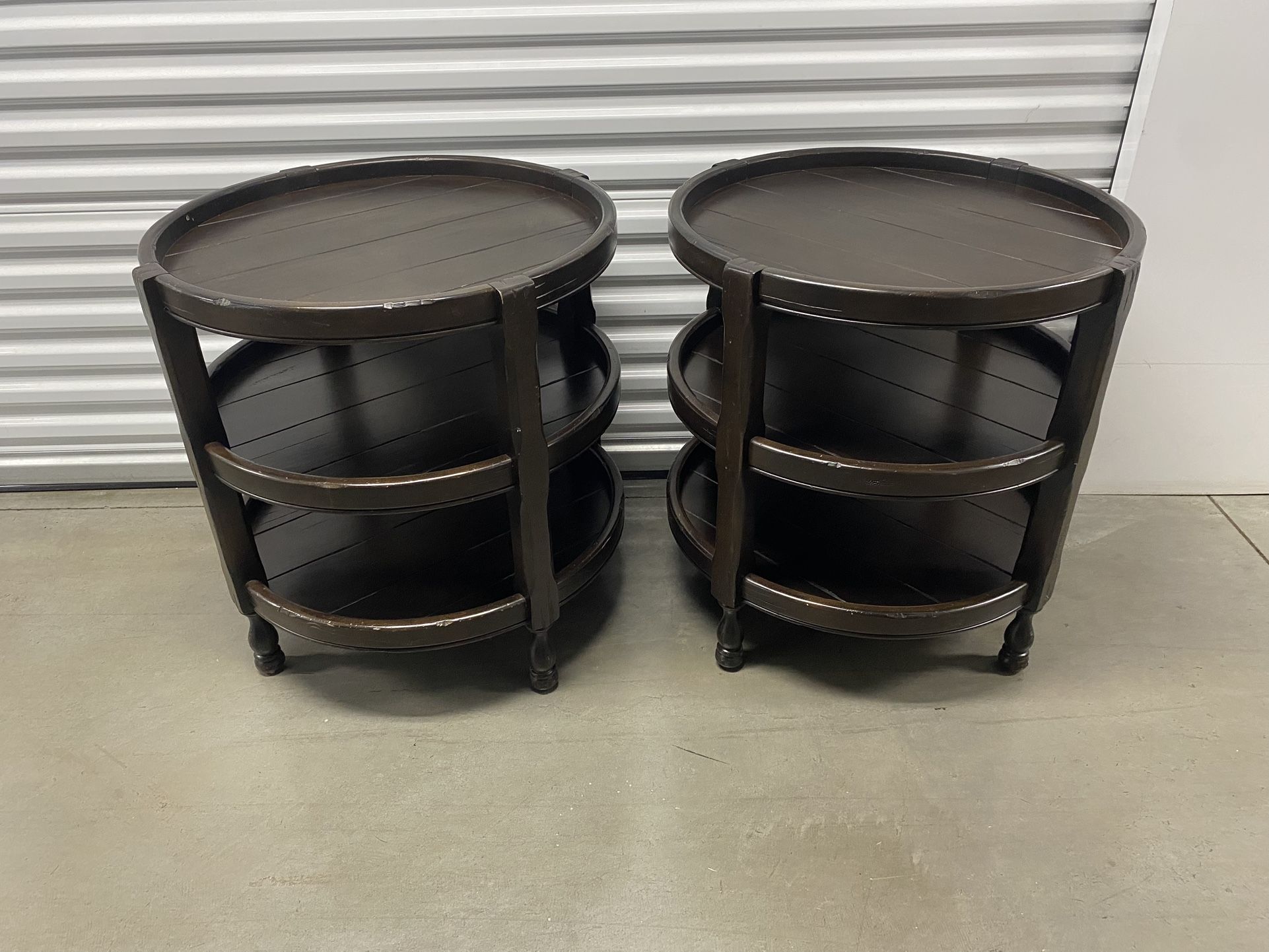 Wood Matching End Tables 