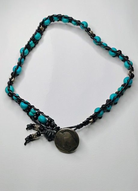 Leather Turquoise Necklace