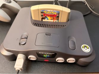 Pokem Stadium and Nintendo 64 + Transfer Pak