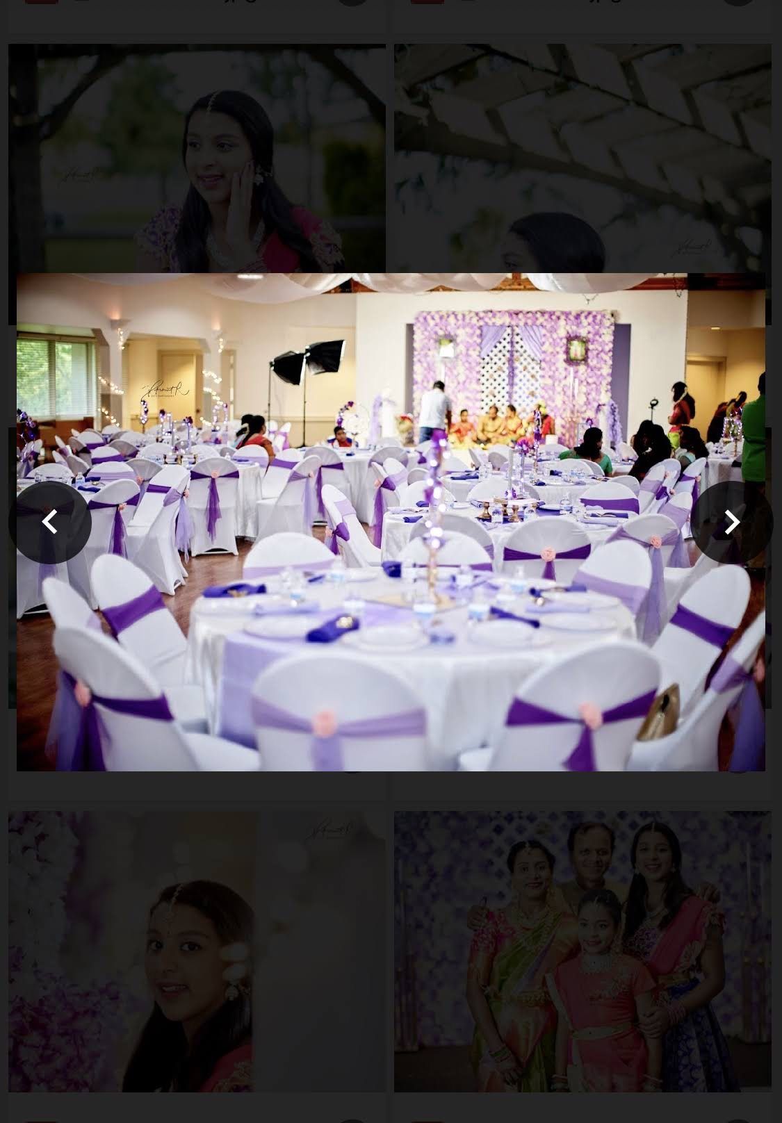Big Arch Backdrop With Flowers , Chair Sachets , Table Napkins ,Center Pieces