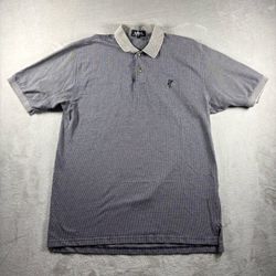 Vintage Ashworth Golf Polo Shirt Men’s L Gray Geometric Made In USA 90s #10A