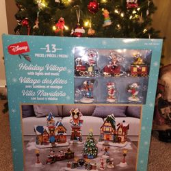 Holiday Village With Lights And Music