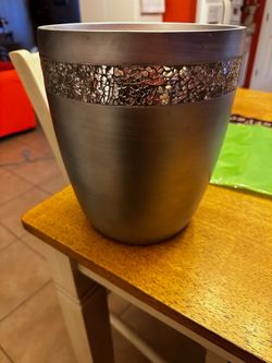 Beautiful with Silver trim Waste basket