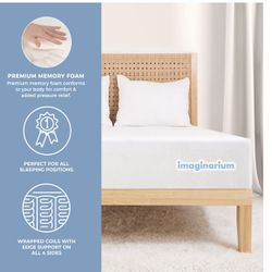 New In Box 10" Hybrid Memory Foam and Coils Mattress with Antimicrobial Treated Cover, Full