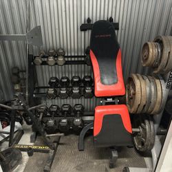 Storage Unit Full Of Gym Equipment And Weights