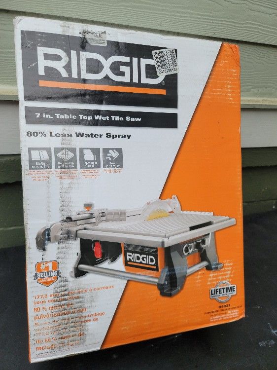 RIDGID 6.5 Amp Corded 7 in. Table Top Wet Tile Saw