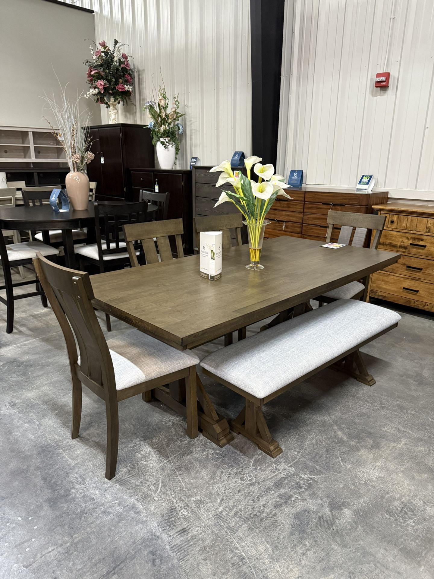 6pc Dining Set w/ Bench