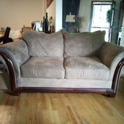 Tan/Beige Loveseat 