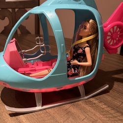 Barbie Helicopter With Barbie Doll