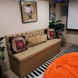 Upholstered Leather Benches