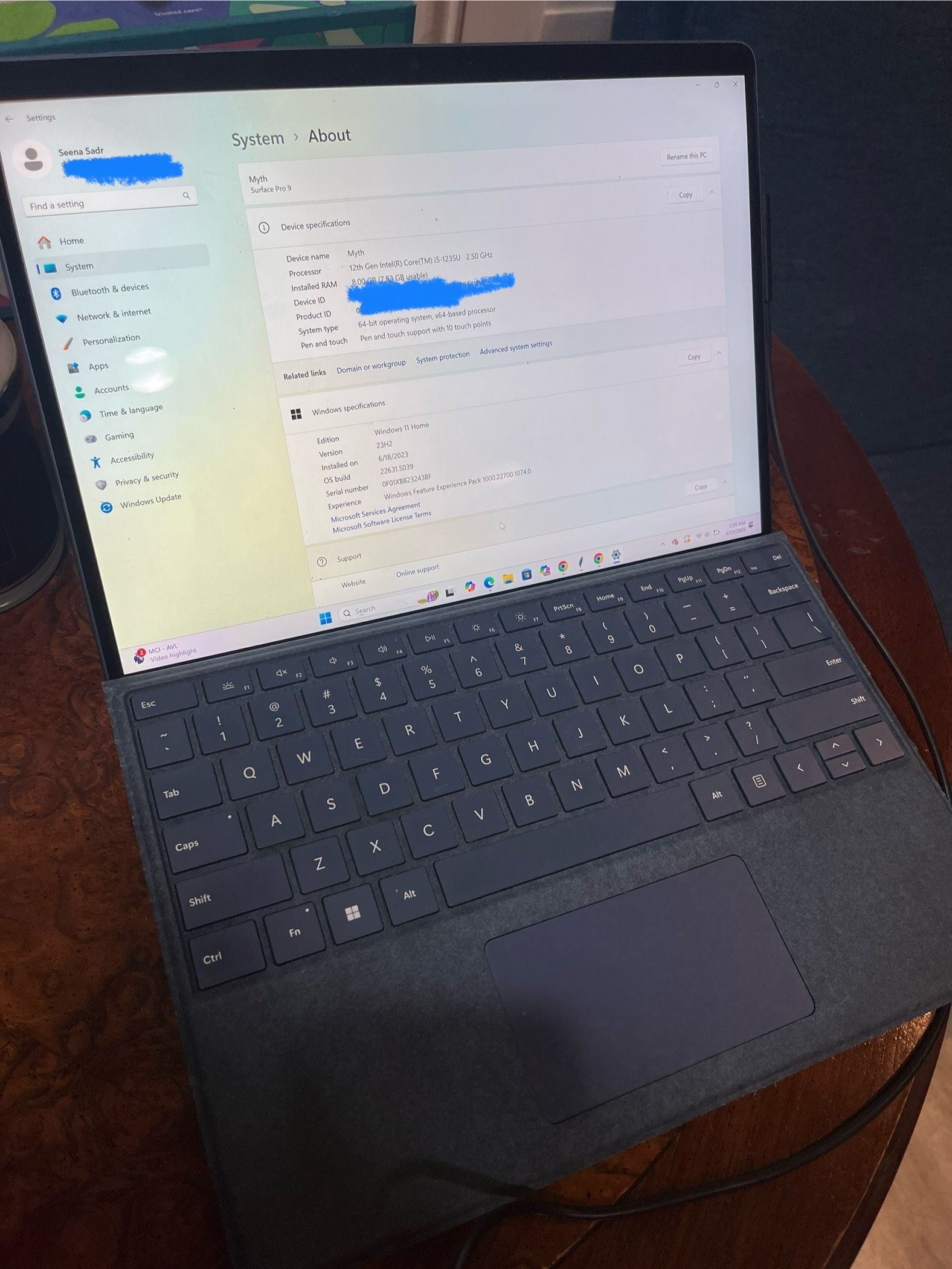 Surface Pro 9 w/ Keyboard + Pen INCLUDED