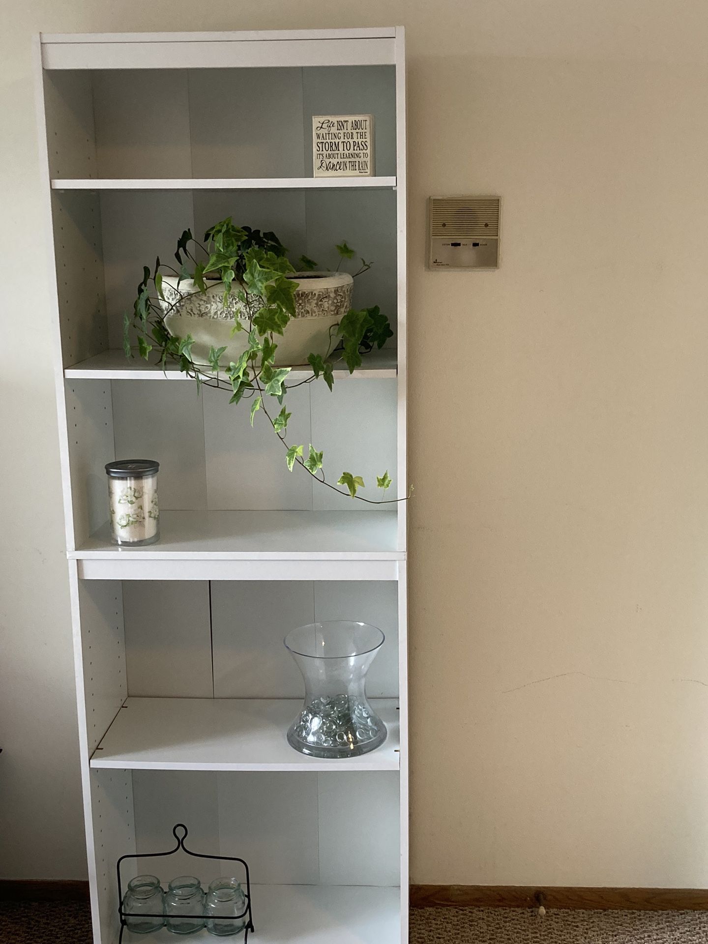 White Adjustable Bookcase