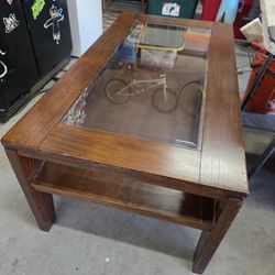 Coffee Table With Beveled Glass Top