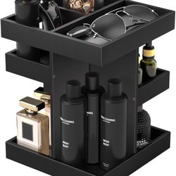 Brand New Cologne Organizer for Men Women, Large Capacity Wood Cologne Stand with Rotate Perfume Shelf Bathroom Vanity Countertop Storage