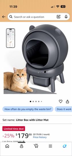 Self-Cleaning Automatic Cat Litter Box