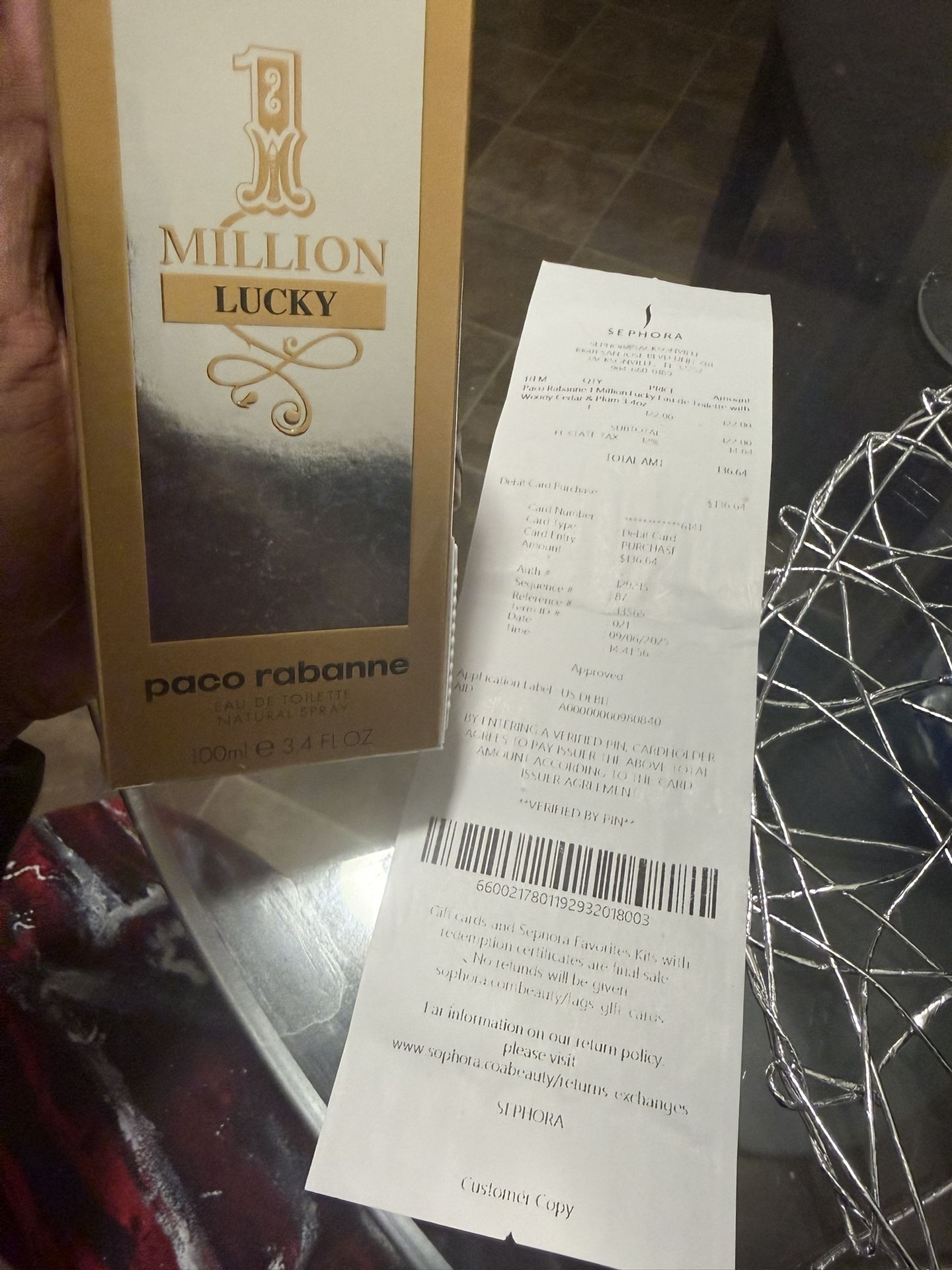 Paco Rabanne “1 Million Lucky” 🍀 - Comes with receipt RARE 