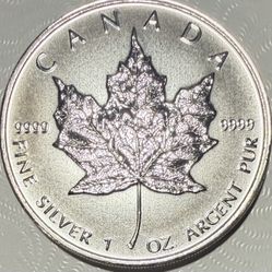 2009 DCAM Canada $5 Maple Leaf Coin 1 Oz Silver Round 