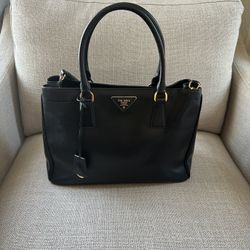 REDUCED Authentic Prada Saffiano Black Bag With Strap 