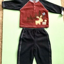 NEW Carter's 6mo 2pc - soft fleece feel “Moose”outfit