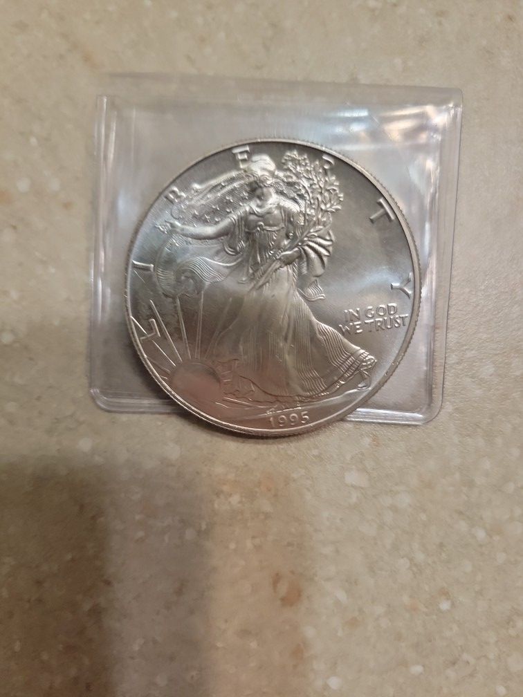 1995 American Silver Eagle.  BU 