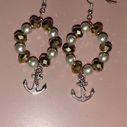 Home Made Anchor Earrings