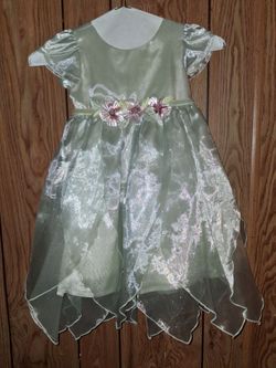 Biscotti Sage Green Organza Flower Girl Dress Size 4T