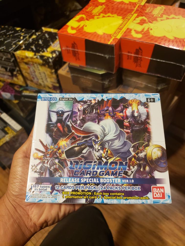 Digimon card game tcg booster box (pokemon tcg, yugioh) charizard