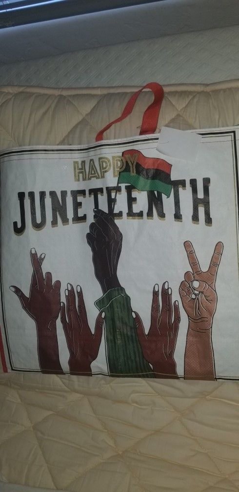 New- With-Tags. Juneteenth Large Tote Bag.