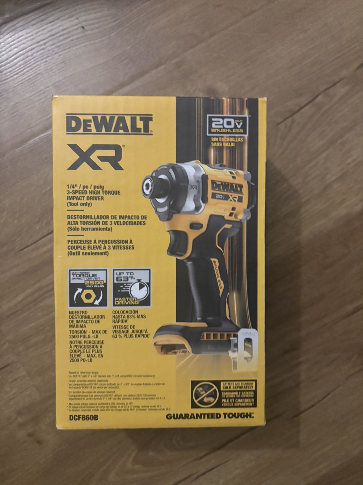DeWALT 20V XR 1/4" Hex Brushless Impact Driver. New 2024 Bare Tool Only
