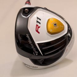 RH MINT TAYLORMADE R11 ASP DRIVER ADJUSTABLE 9* MATRIX OZIK HD6 S. FLEX GRAPHITE SHAFT W/ TaylorMade Grip