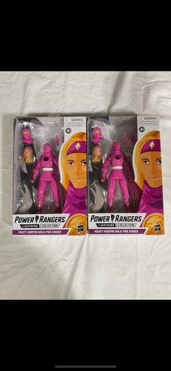 Pink power rangers toy figurines