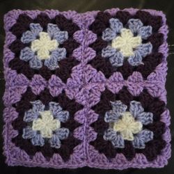 Crochet  Granny Square Hat 