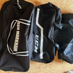 Hockey bags, large capacity, CCM and Bauer plus Another, carry anything you want, GR888 condition, $49 each