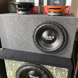 New 12” Kong Audio 2000w Subwoofer + Ported Box 