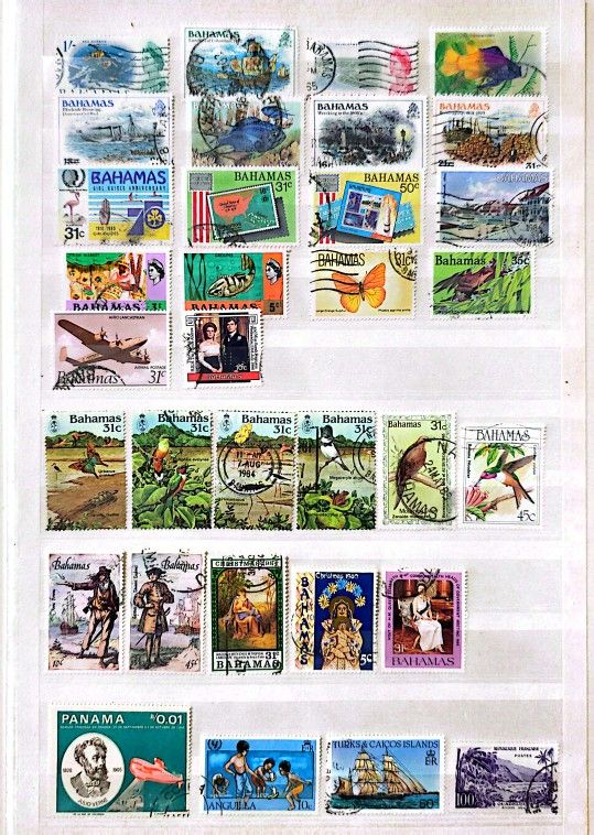 155 Sellos Diferentes Cancelados-caribe-sur Y Centro America-caribbean Stamps
