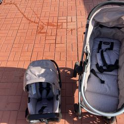 Evenflo Pivot Modular Travel System With Lifemax Infant Car Seat With Anti-rebound Bar
