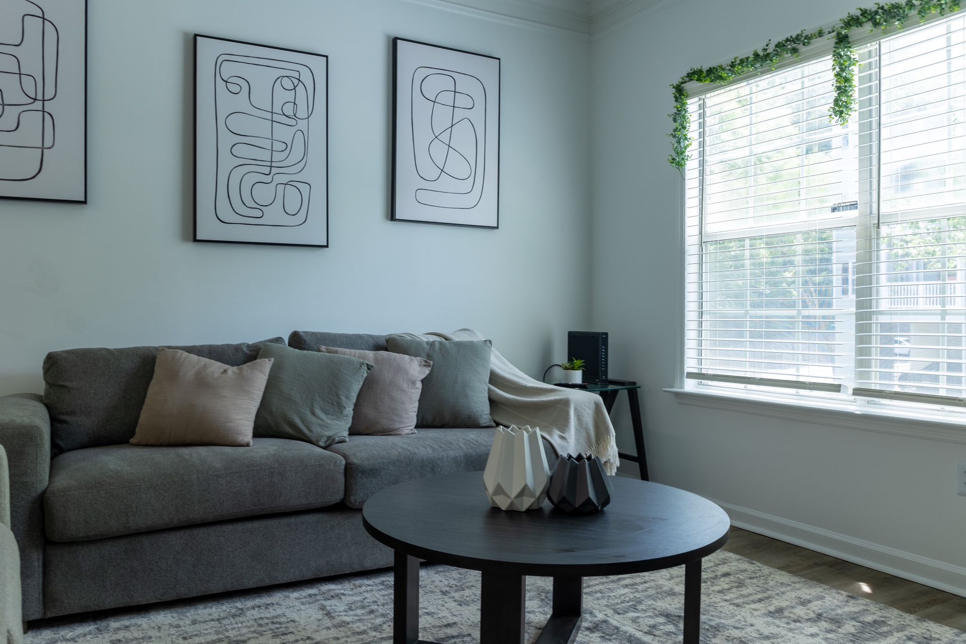 Grey Sofa + Accent Chair 