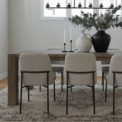 Set of 4 West elm Jack Metal Frame Dining Chairs