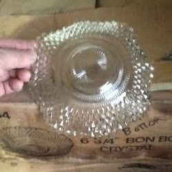 Vintage 1980s Federal Traditions Crystal 6 3/4” Bon Bon Crystal Candy Dishes 