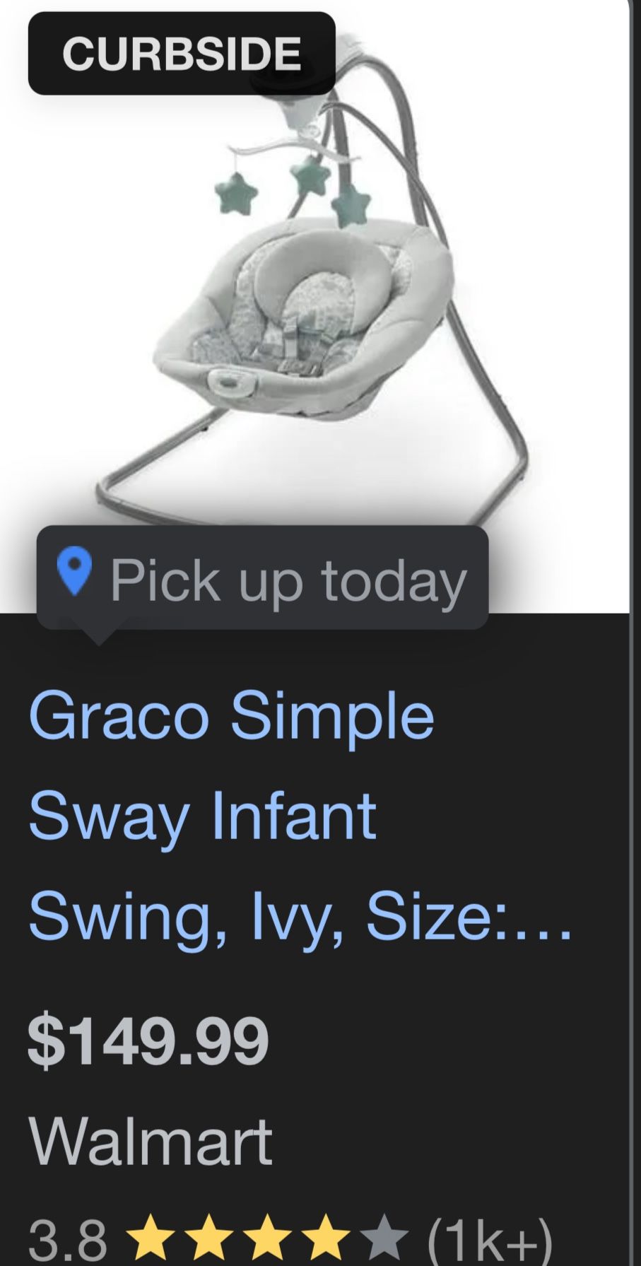 Slightly Used Baby Swing
