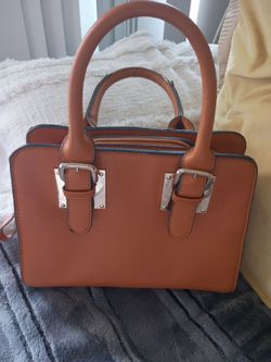 Tan Structured Satchel Handbag