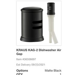 Black Dishwasher Air Gap