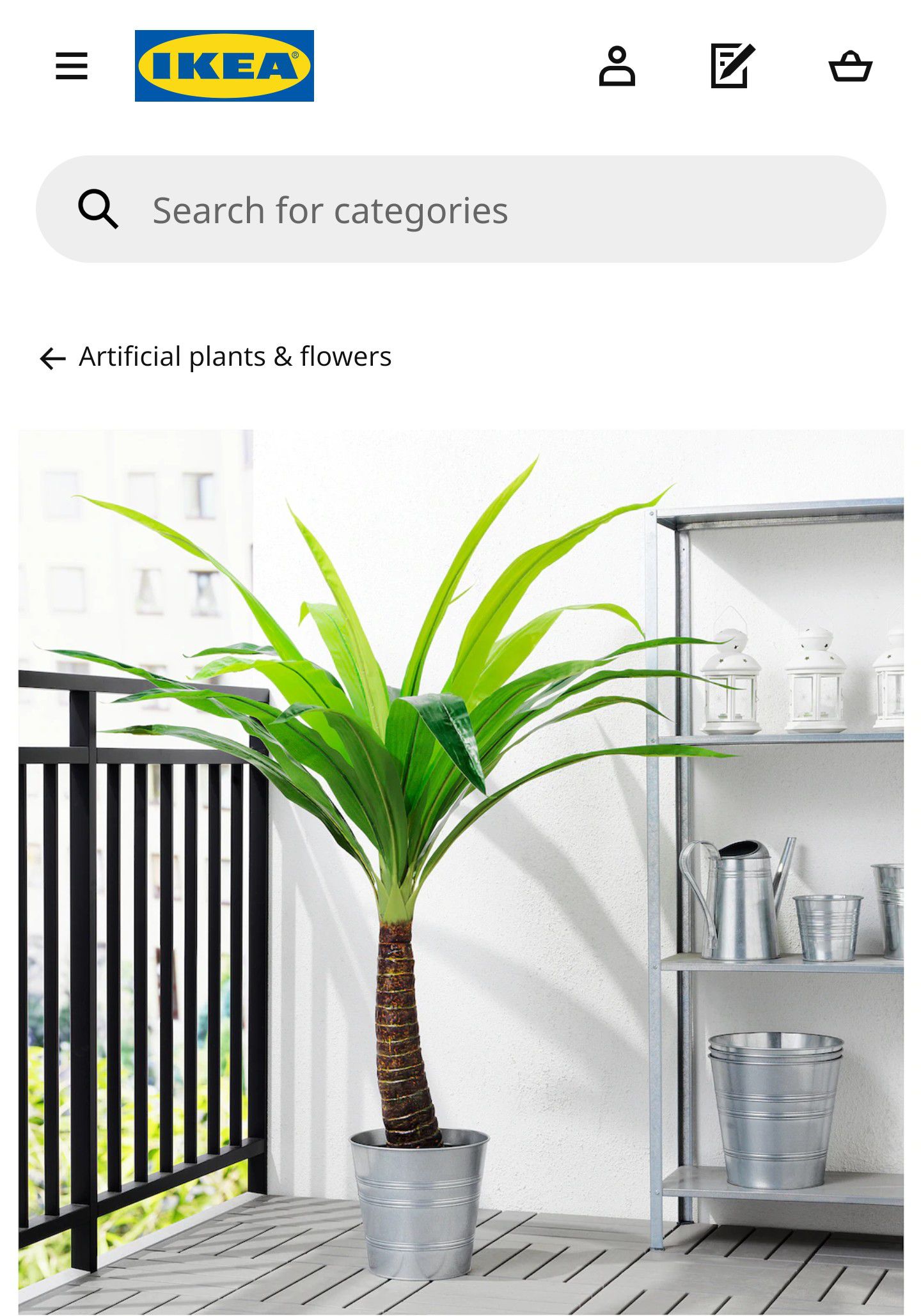 IKEA artificial plants w/ plat pots