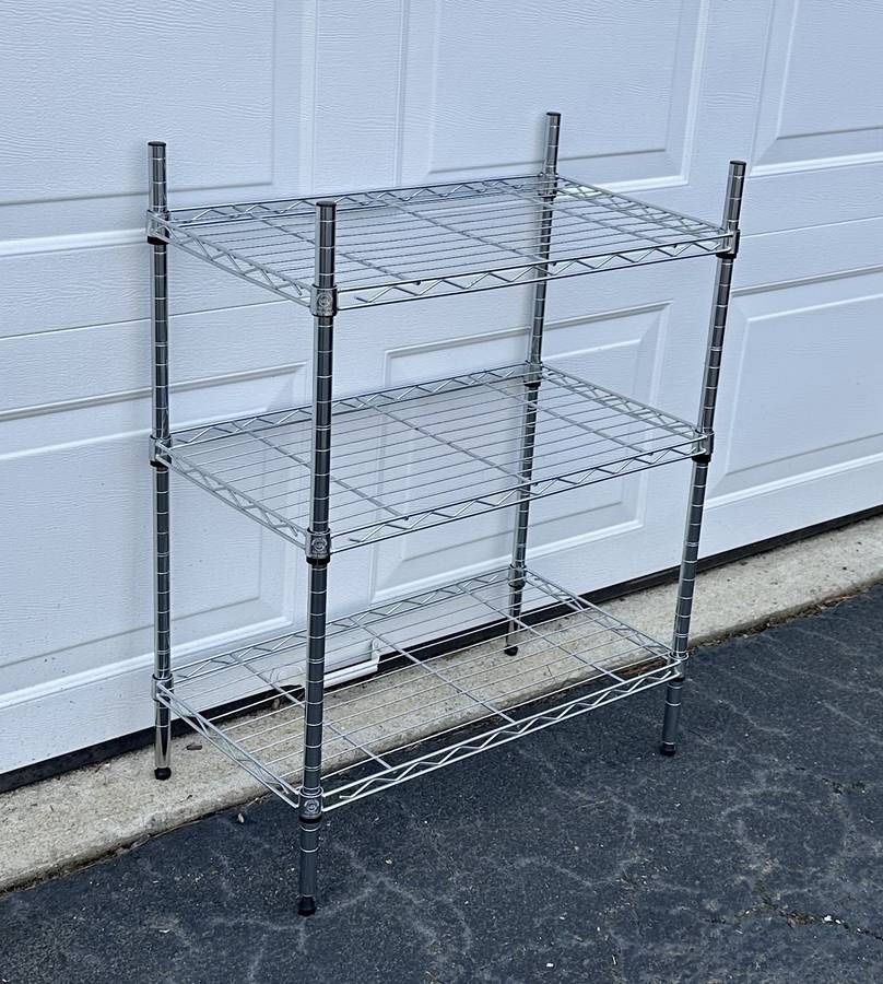 3 Tier Chrome Steel Wire Shelving Shelves Rack Shelf Tech System Protrend