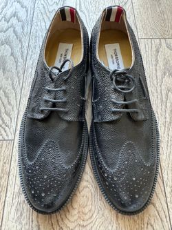 Thom Browne Pebbled Leather Brogues – Men’s Size 9 – Black
