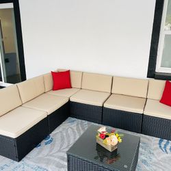 OUTDOOR PATIO FURNITURE WICKER CHAIRS SET