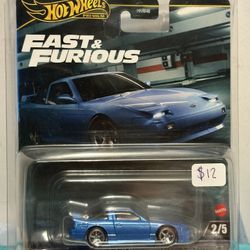 Hot Wheels Premium Fast And Furious Blue Nissan 180sx Type X