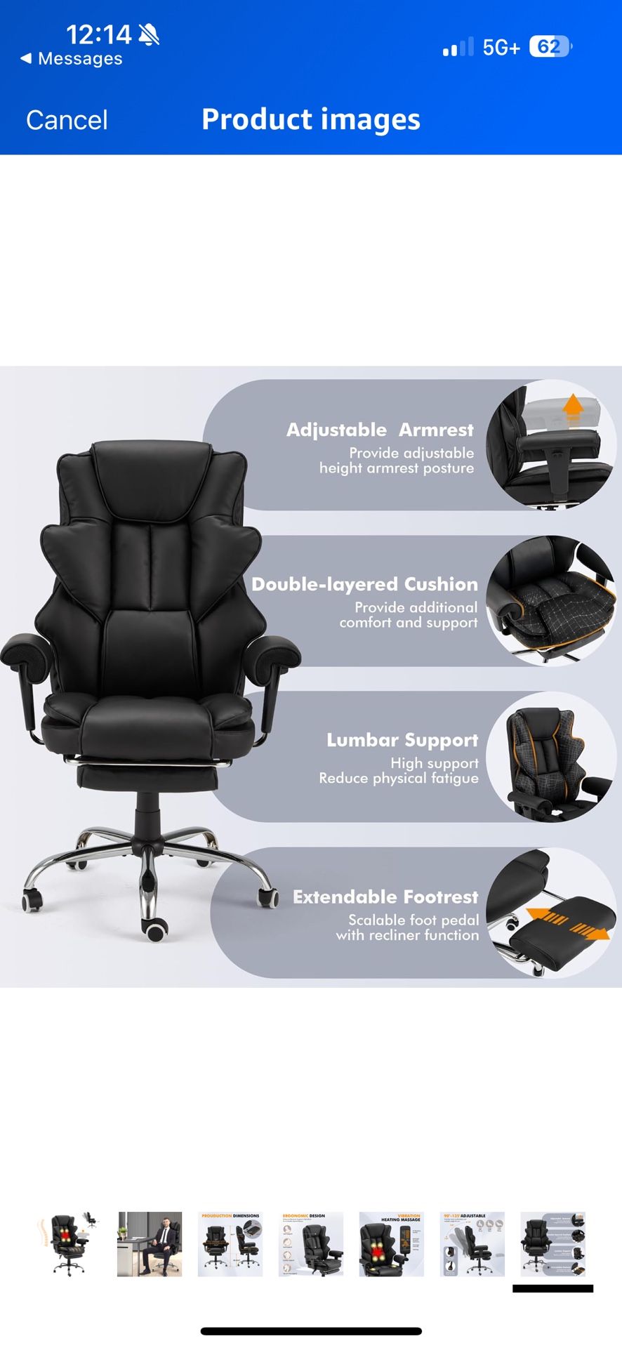 Heated/massage Office Chair