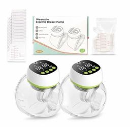Breast Pump Hands Free - Wearable Electric Breast Pumps for Breastfeeding - Port